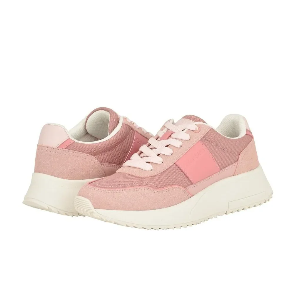 Calvin Klein Womens 8 M Medium Pink Pippy Lace Up Sneakers NIB QH6